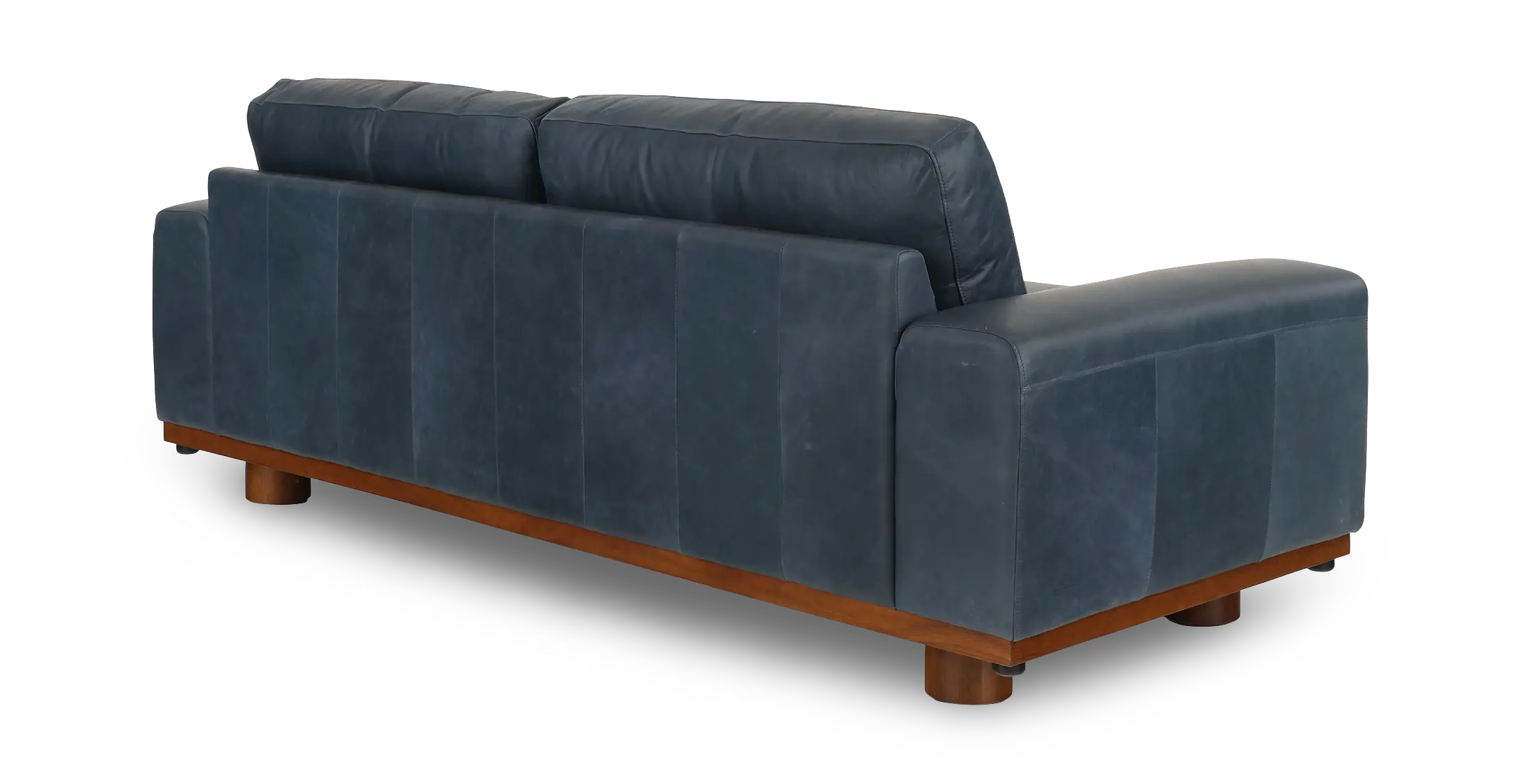 Astaire Vintage Blue Italian Leather Sofa-6