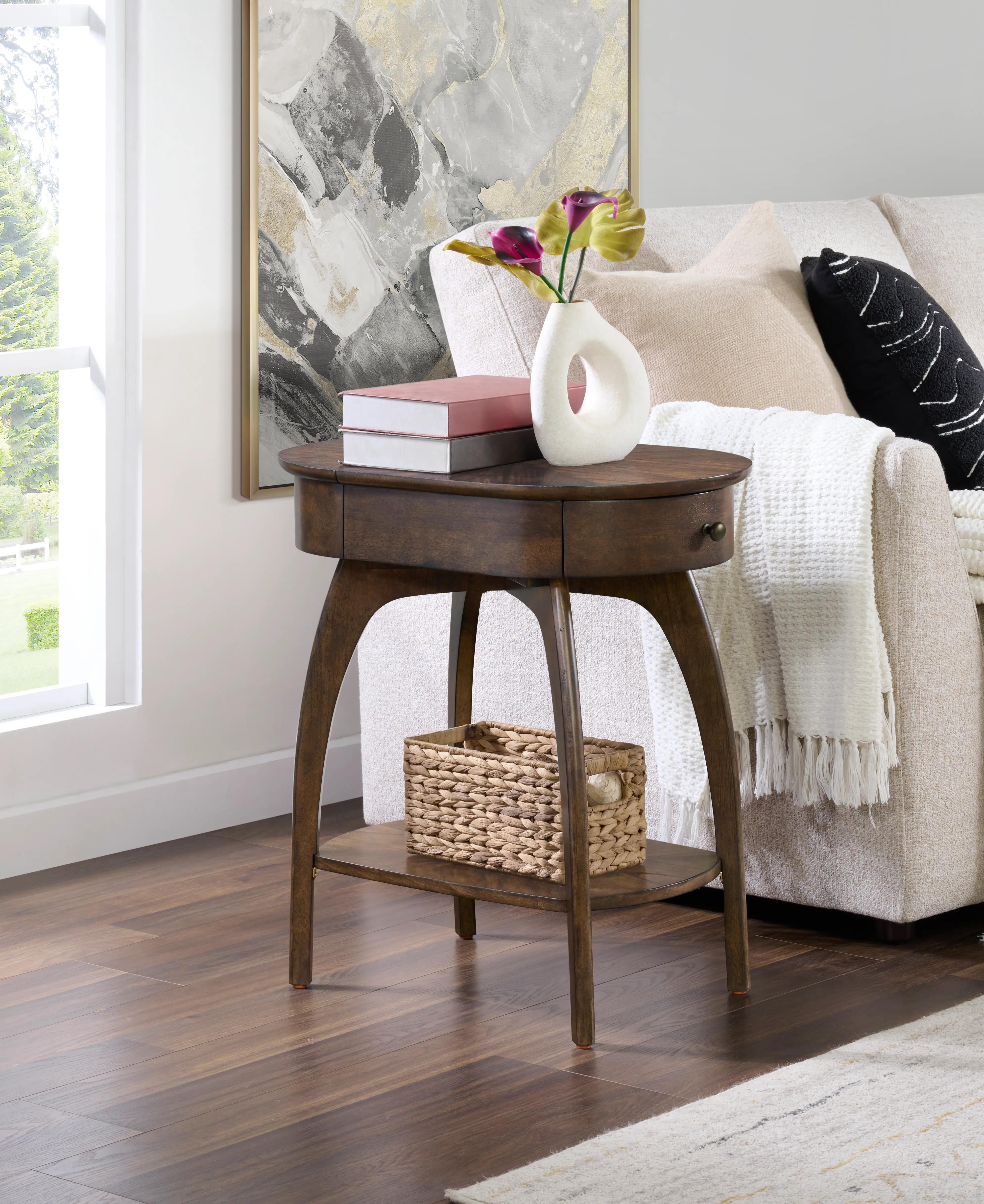Lax Dark Brown Side Table-2