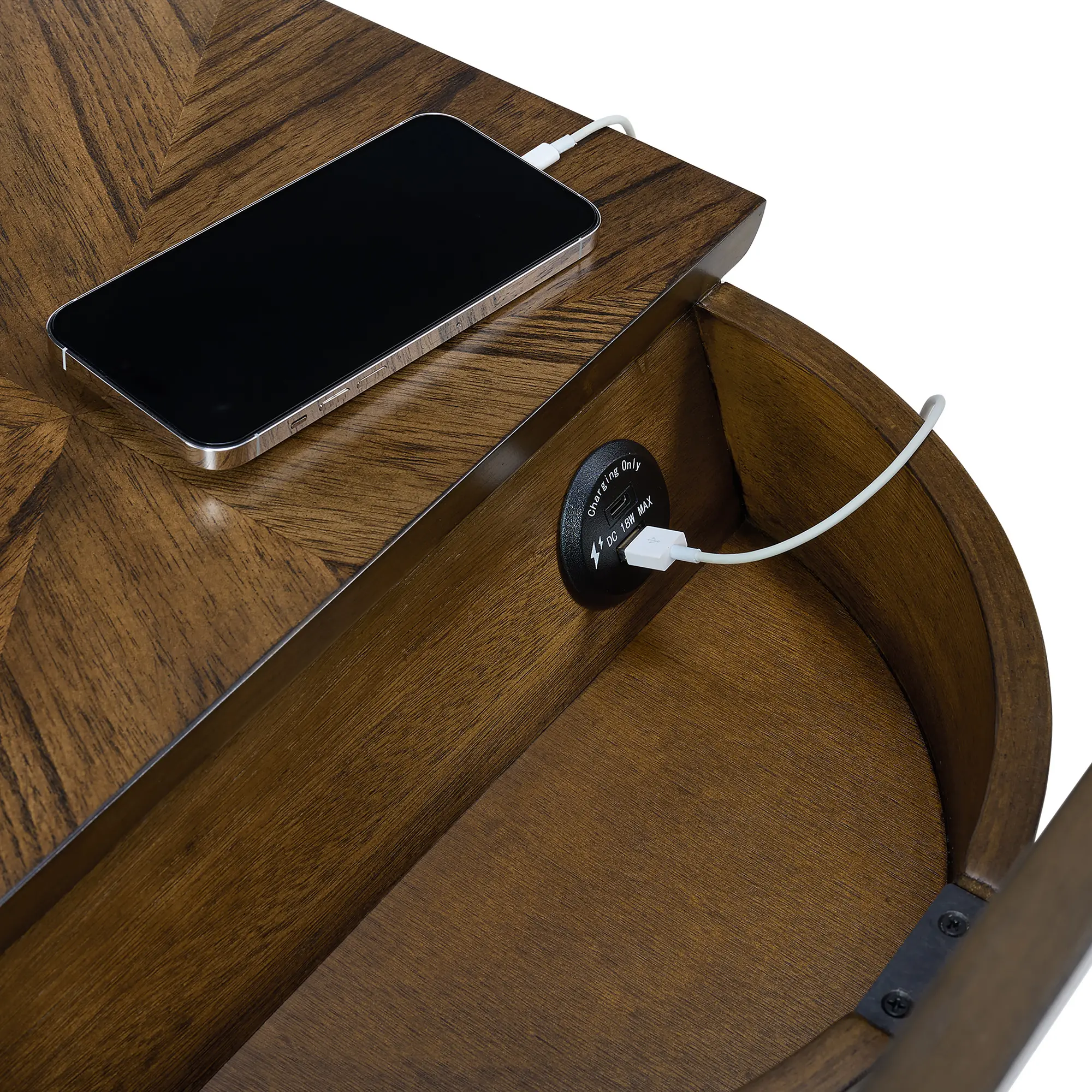 Lax Dark Brown Side Table-3