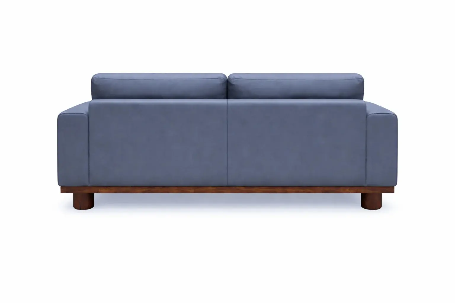 Astaire Vintage Blue Italian Leather Loveseat-3