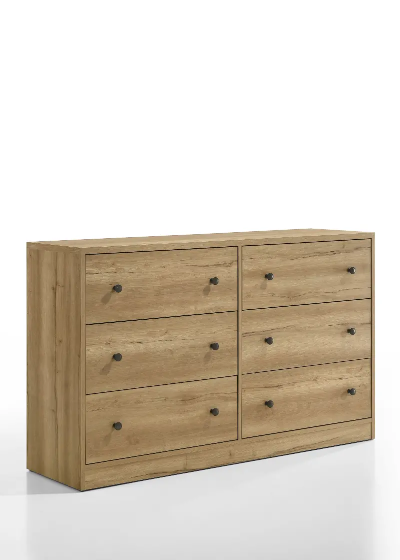 Vega Natural 6-Drawer Dresser