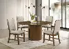 Shari Walnut Brown Round 5-Piece Dining Set