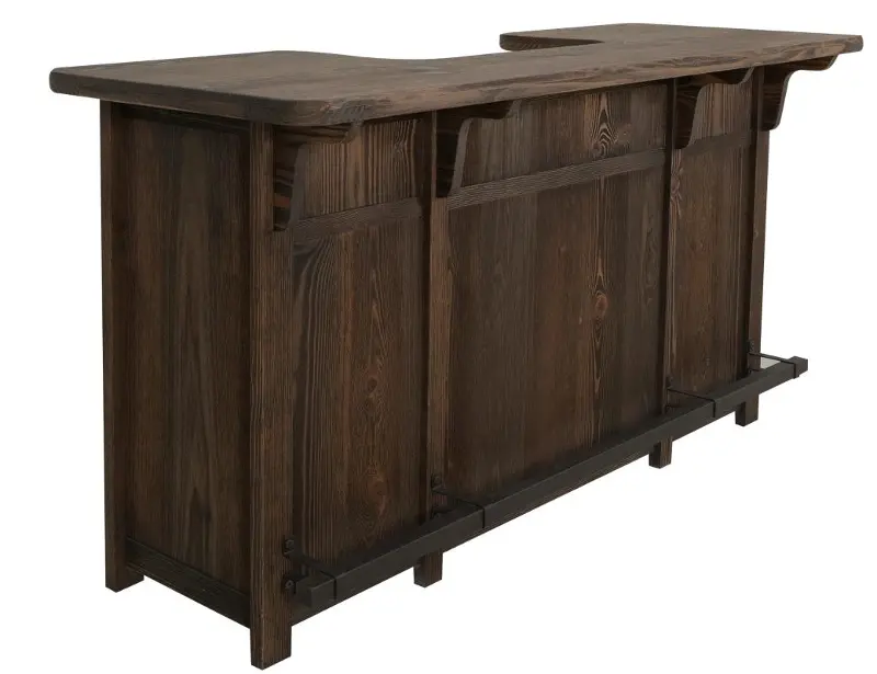 Dutton Distressed Brown Home Bar