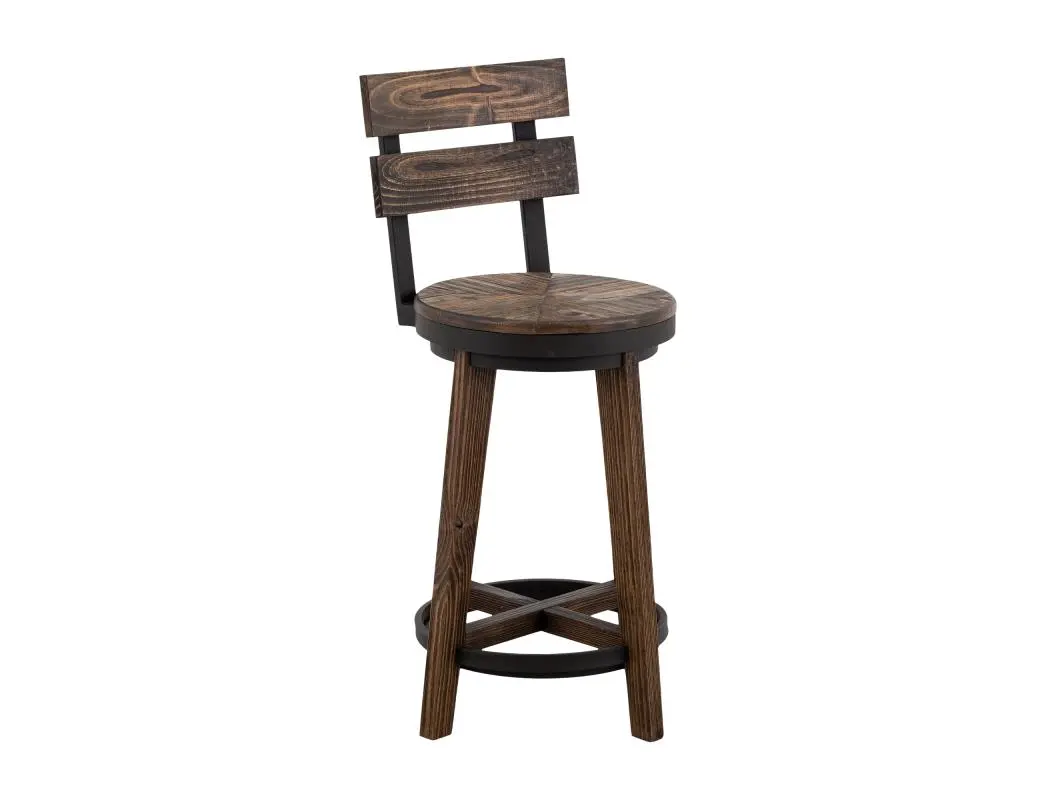 Dutton Distressed Brown 24 Bar Stool-1