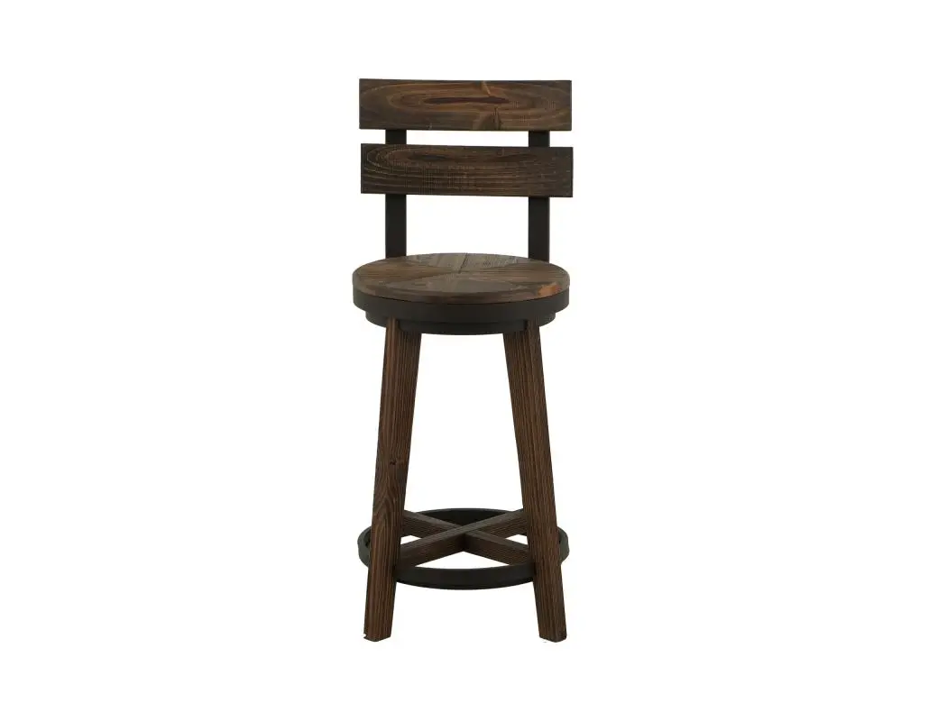 Dutton Distressed Brown 24 Bar Stool-4