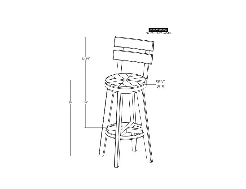 Dutton Distressed Brown 30 Bar Stool-3
