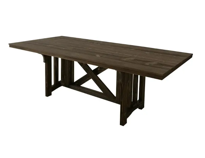 Dutton Distressed Brown Rectangle 4-Piece Dining Set