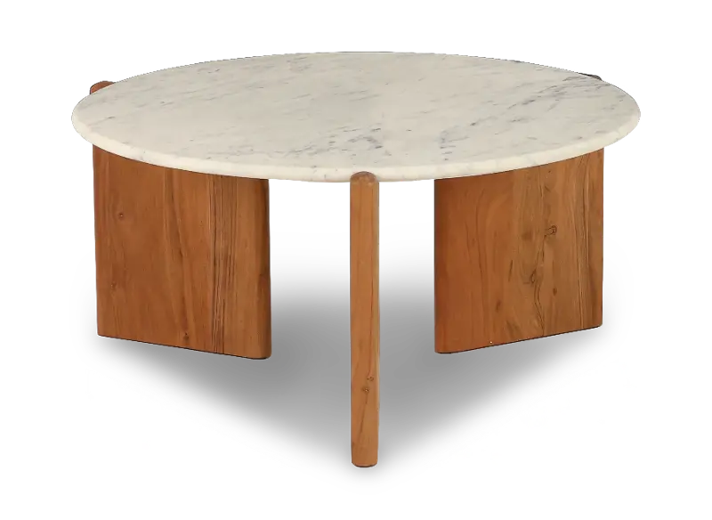 Hepburn White Marble Coffee Table