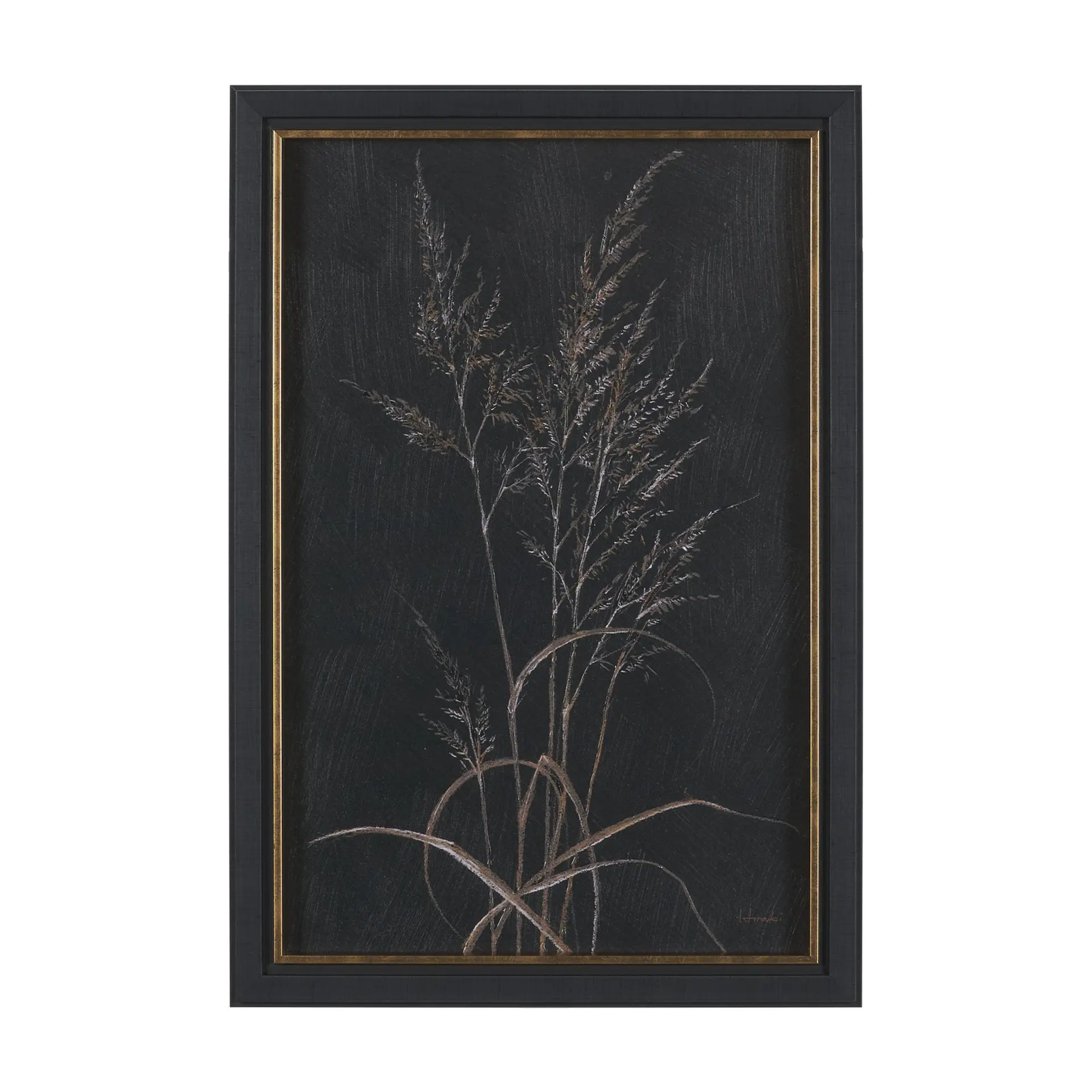 Golden Grasses II Framed Art-1