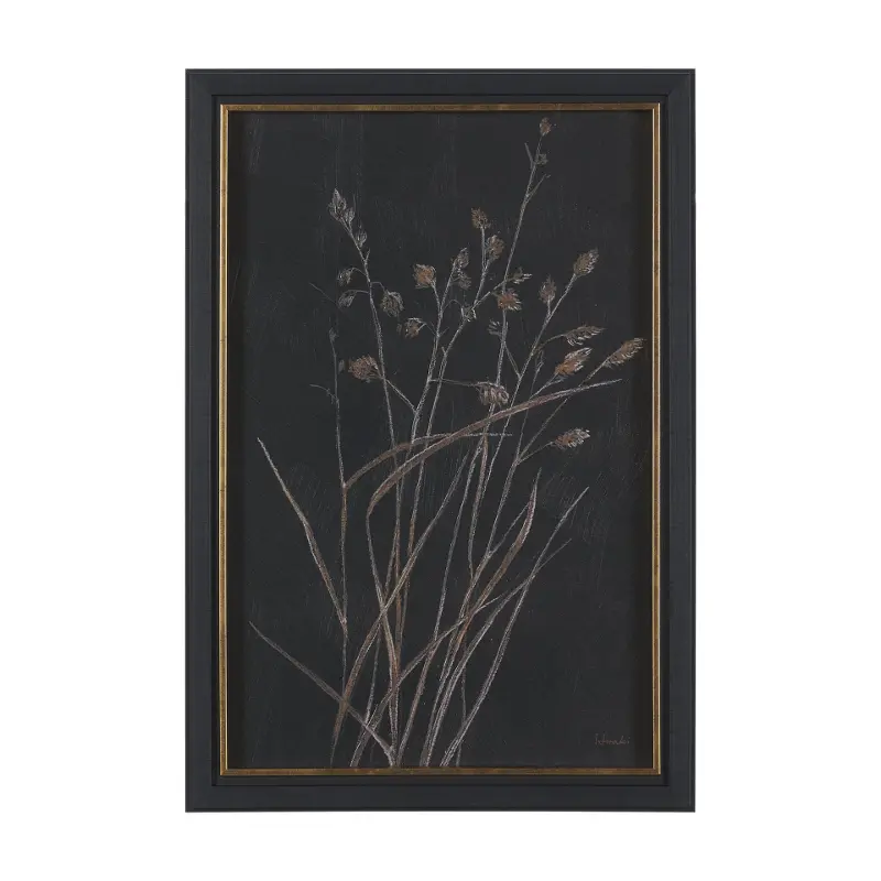Golden Grasses III Framed Art