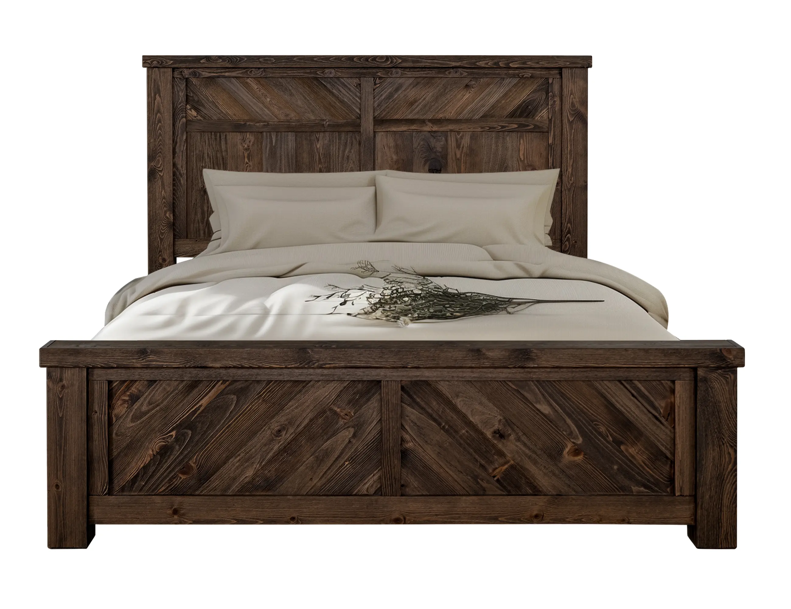 Dutton Distressed Brown King Bed-1