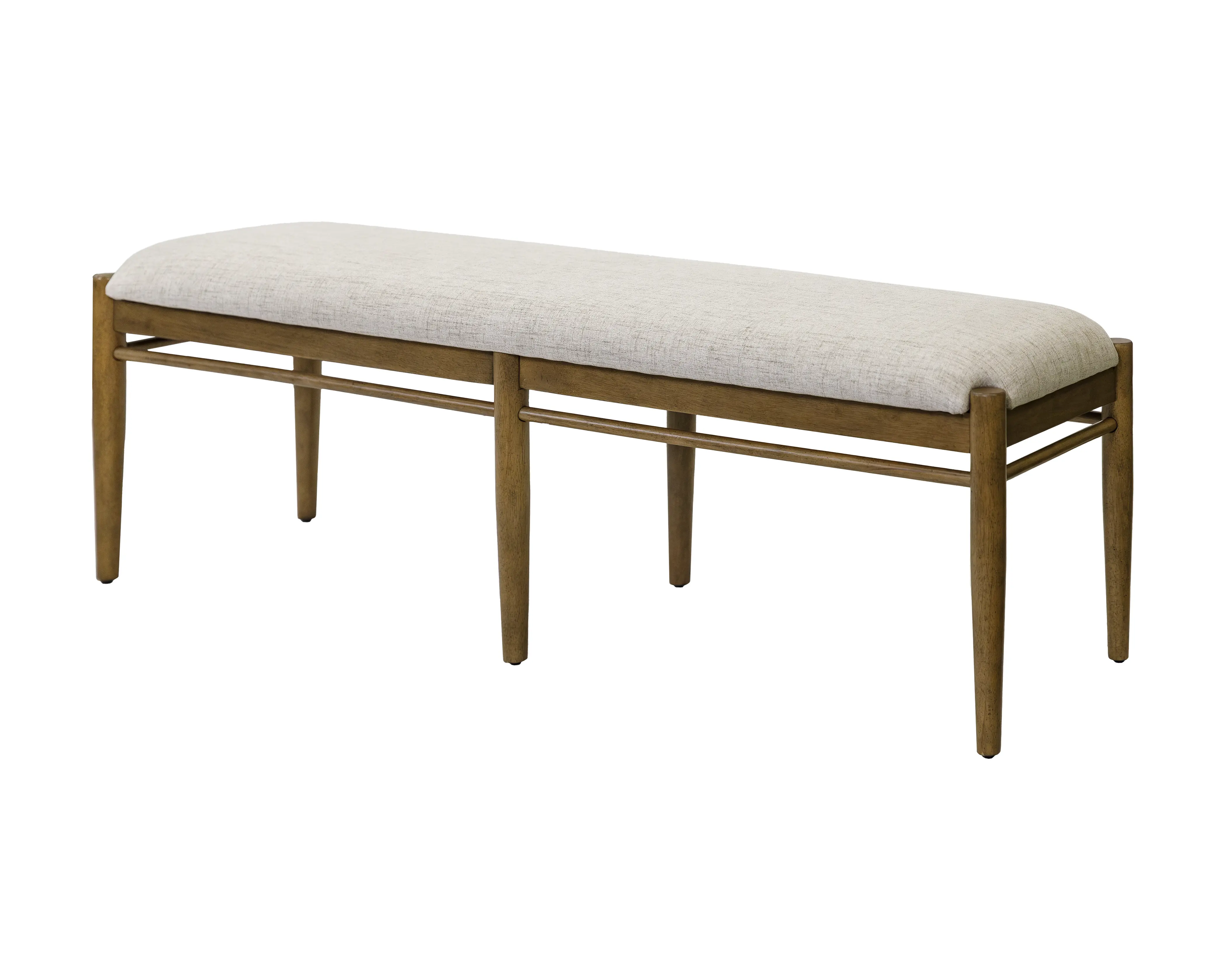 Lachlan Sienna Brown Upholstered Dining Bench-1