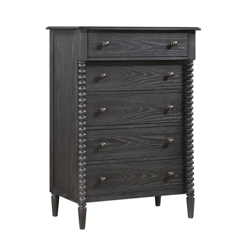 Olson Ebony 5-Drawer Spindle Leg Chest