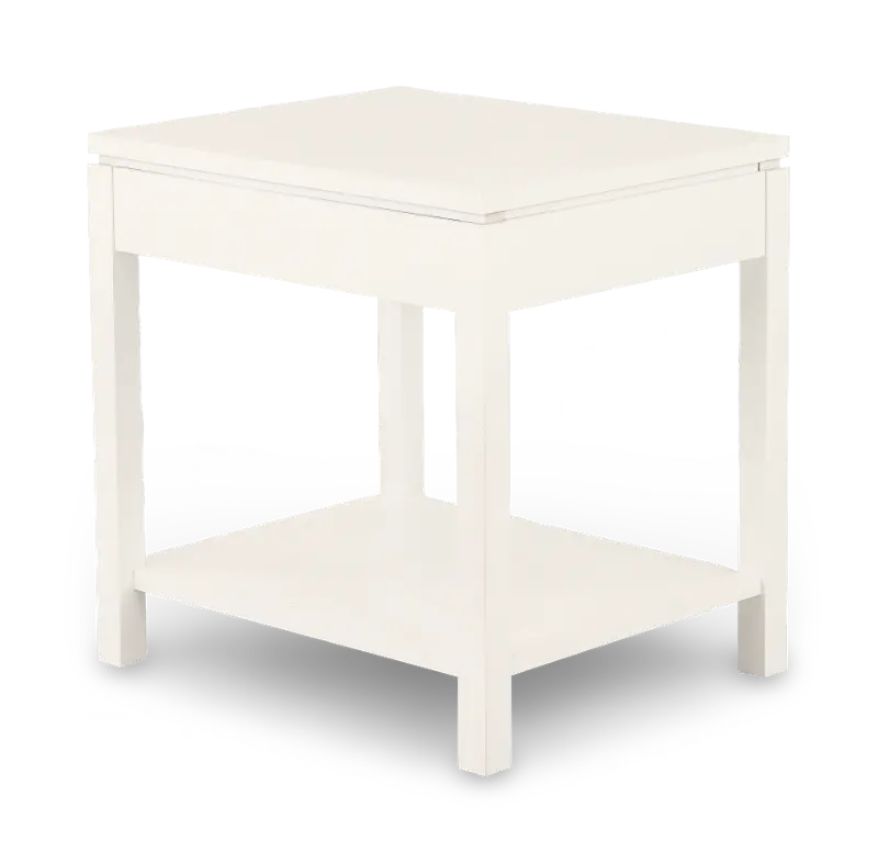 2 West White End Table