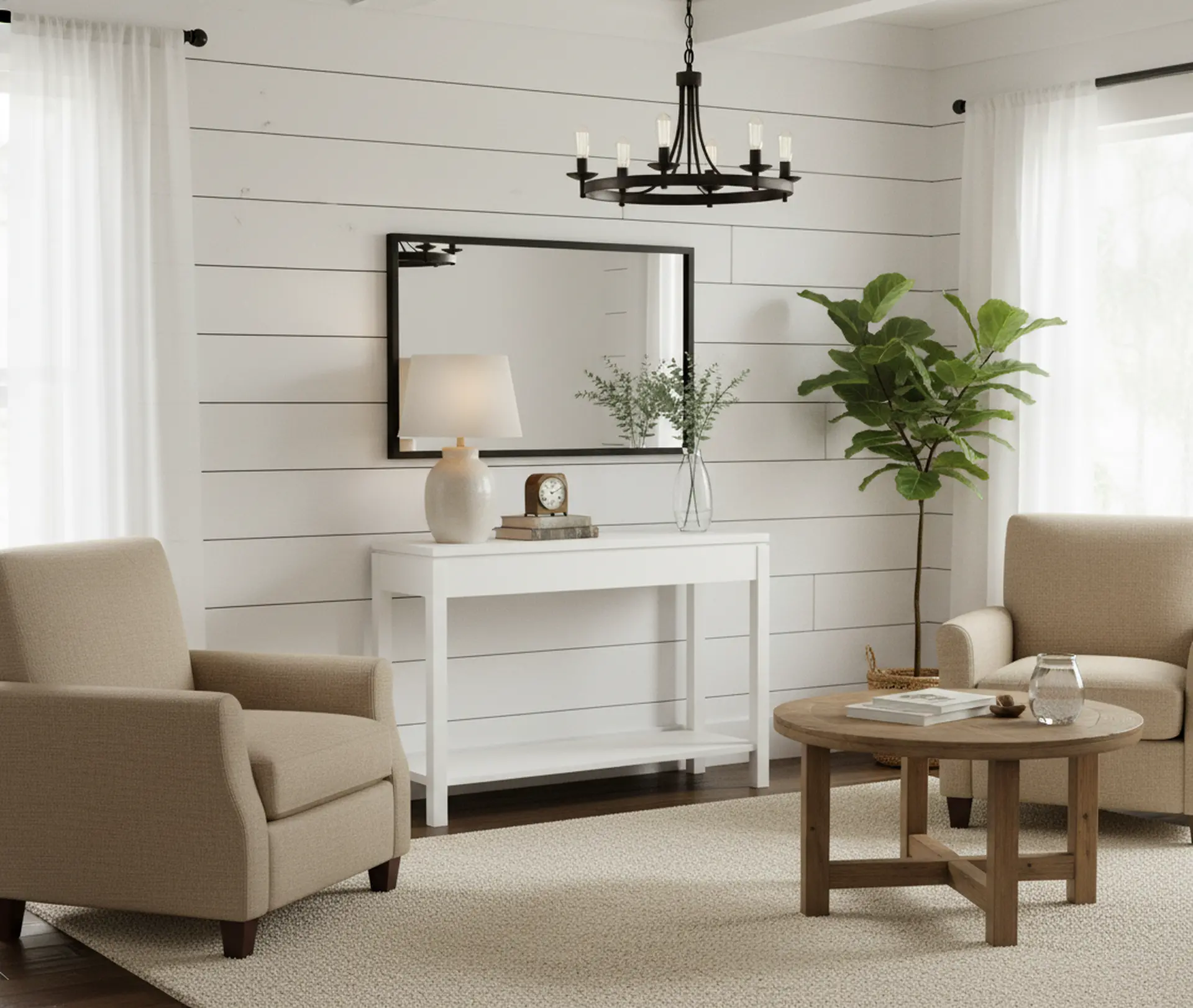 2 West White Sofa Table-7