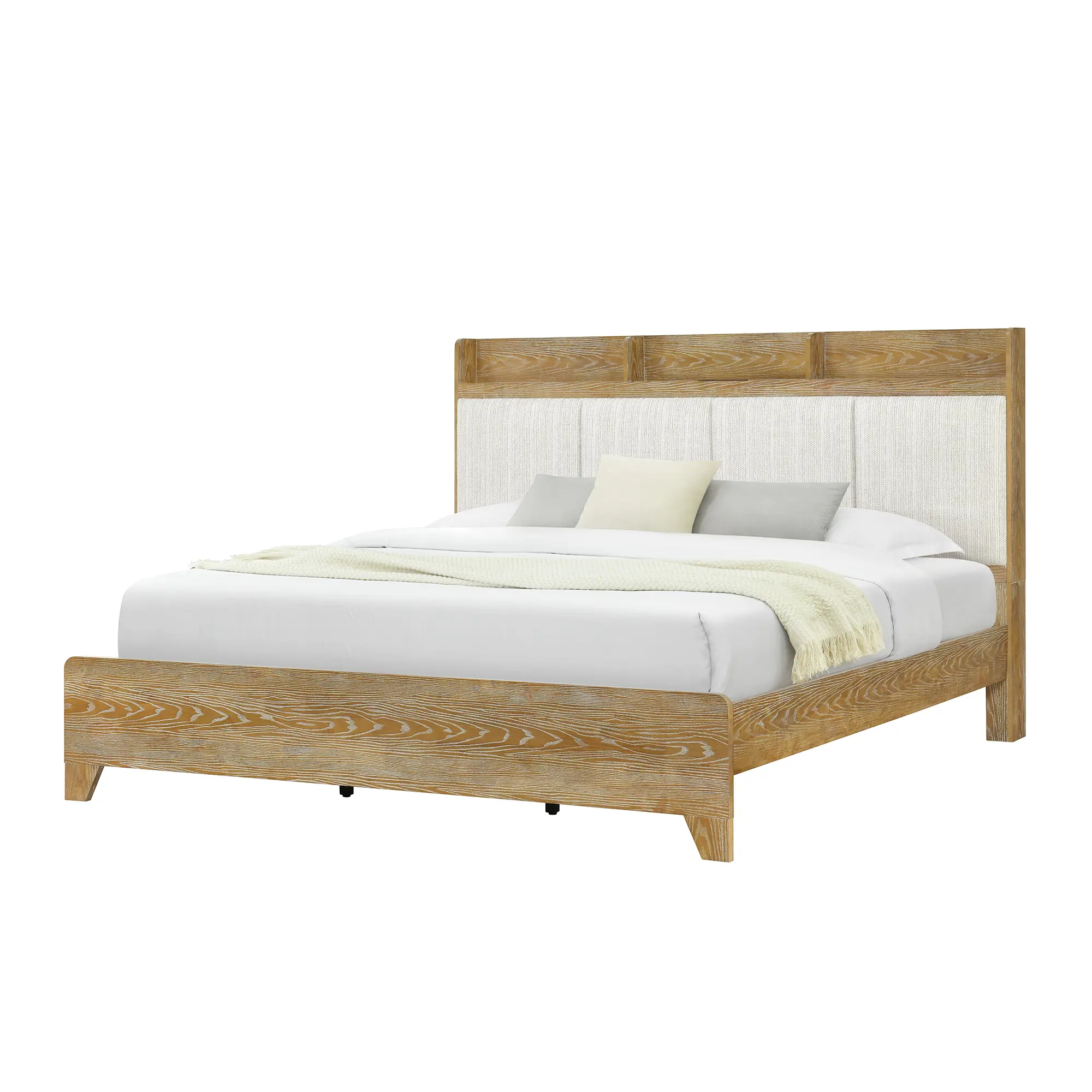 Harlyn Natural Upholstered Storage Full Bed-1