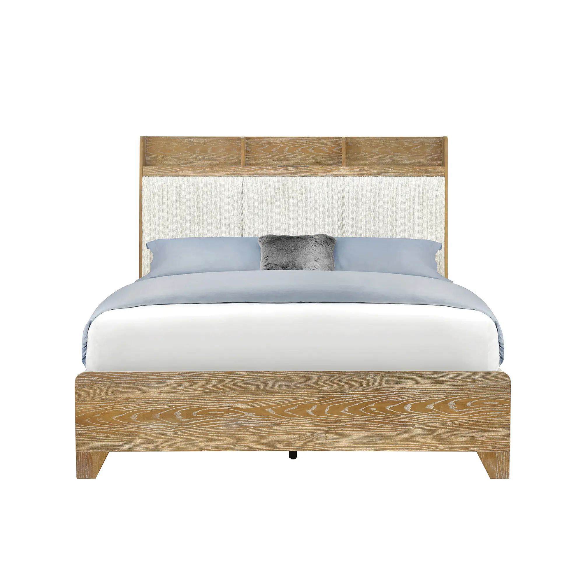 Harlyn Natural Upholstered Storage Full Bed-4