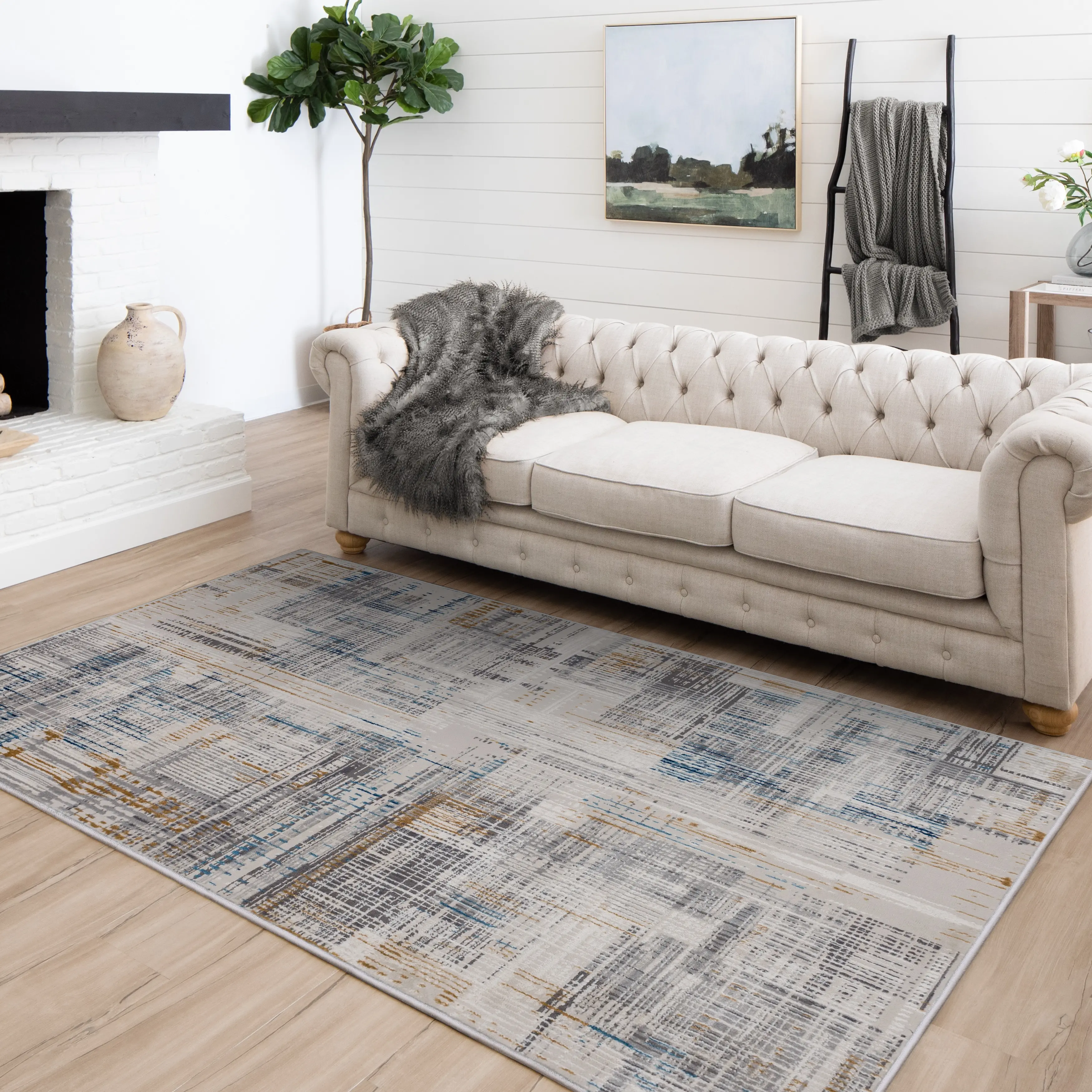R1369103 Ocular 5 x 8 Blue Area Rug-3