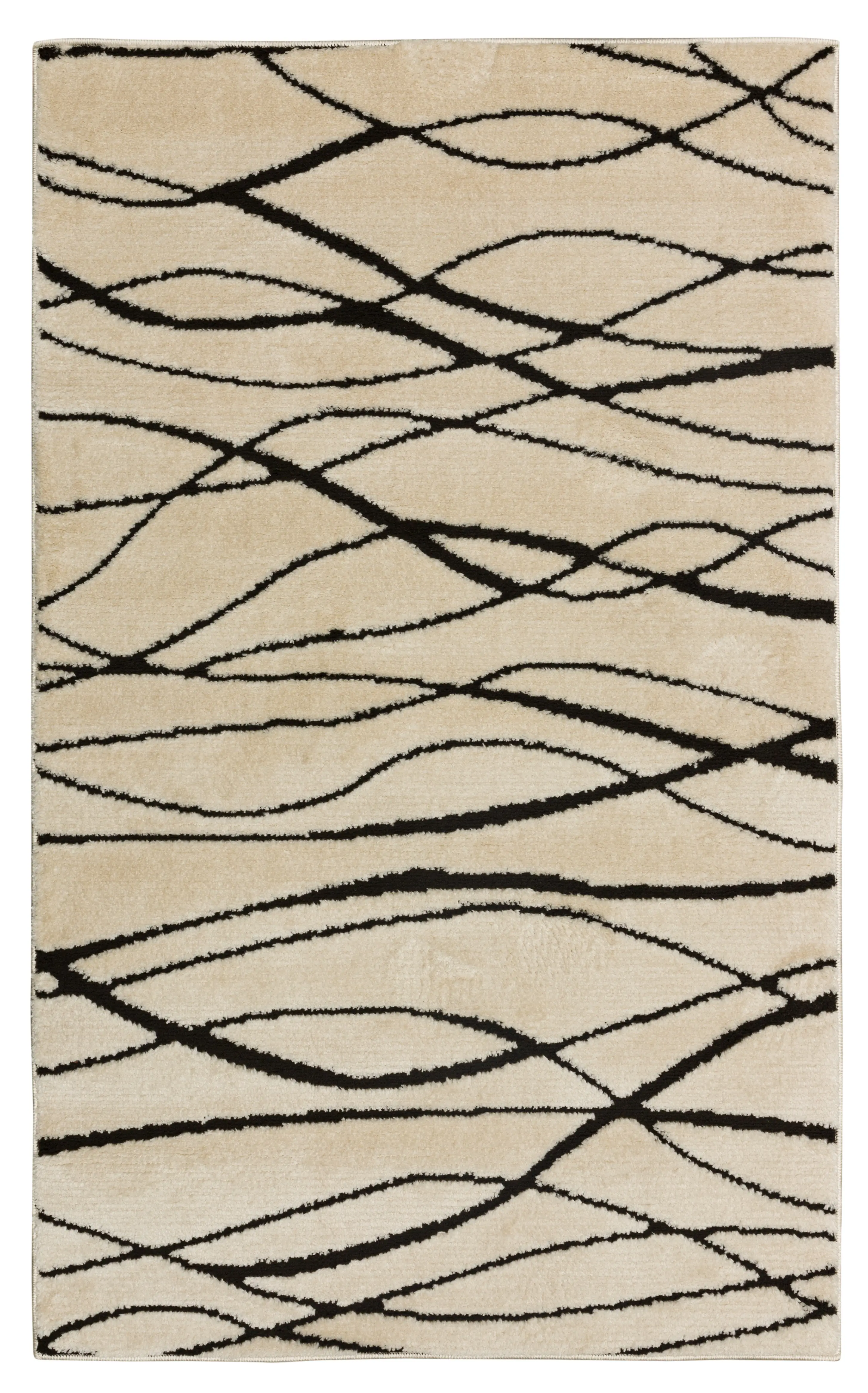 R15283512 Charon 5 x 8 Black and White Area Rug-1