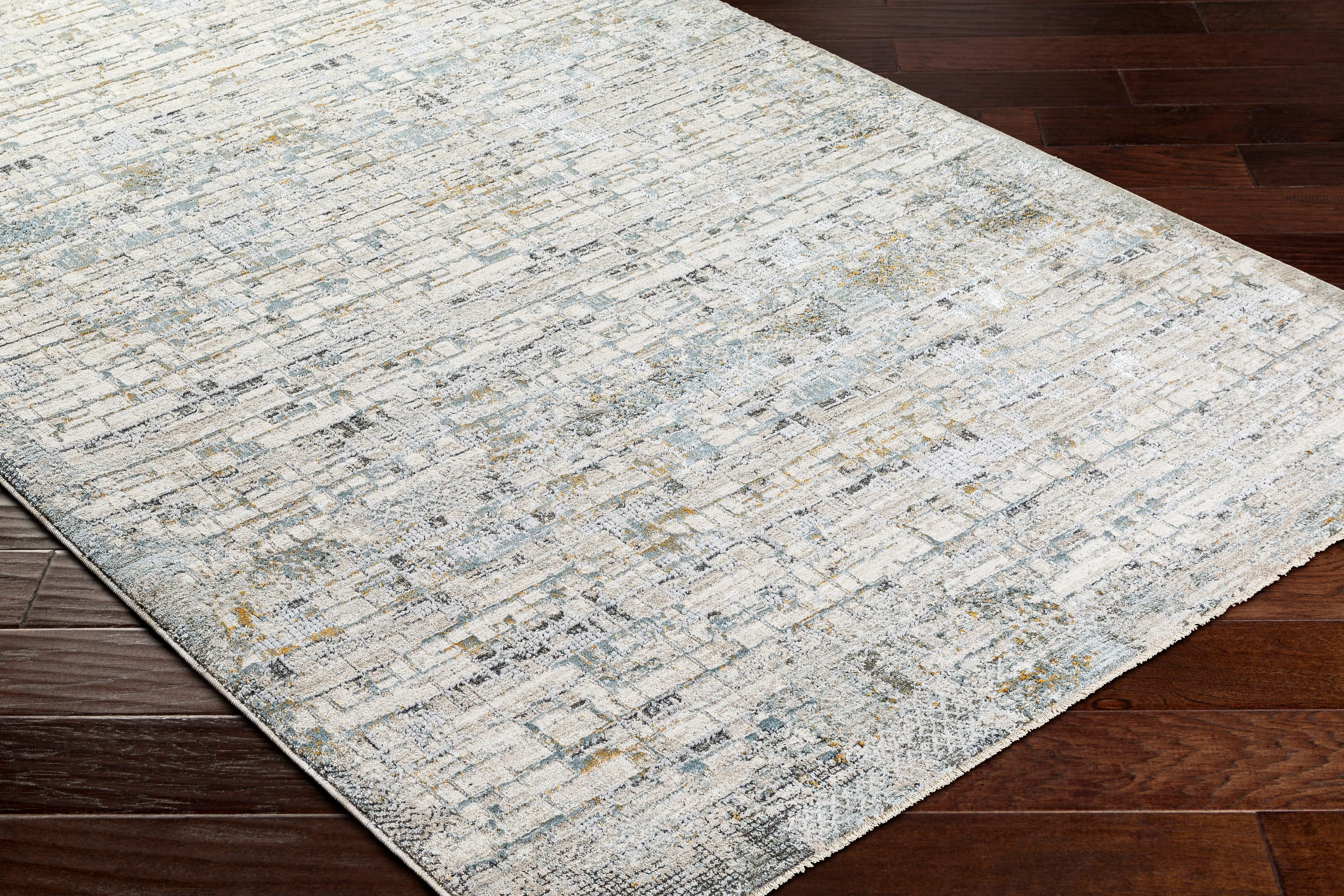 DRE2304-575 Dresden 5 x 8 Beige and Gray Area Rug-3