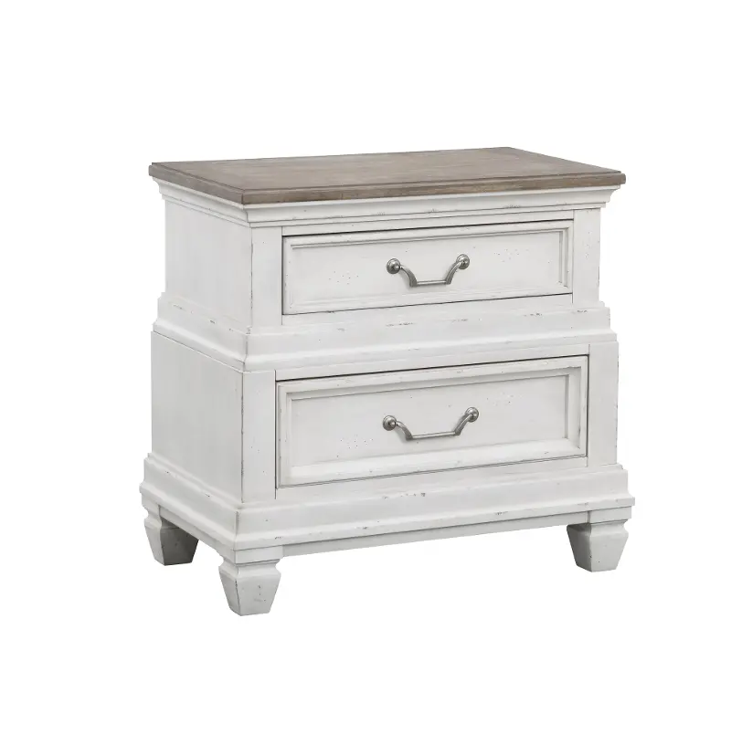 Cloud 9 White USB Charging Nightstand