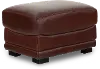 Edison Red Brown Leather Ottoman