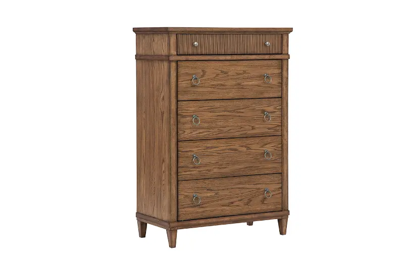 Bungalow Cognac Brown 5-Drawer Chest