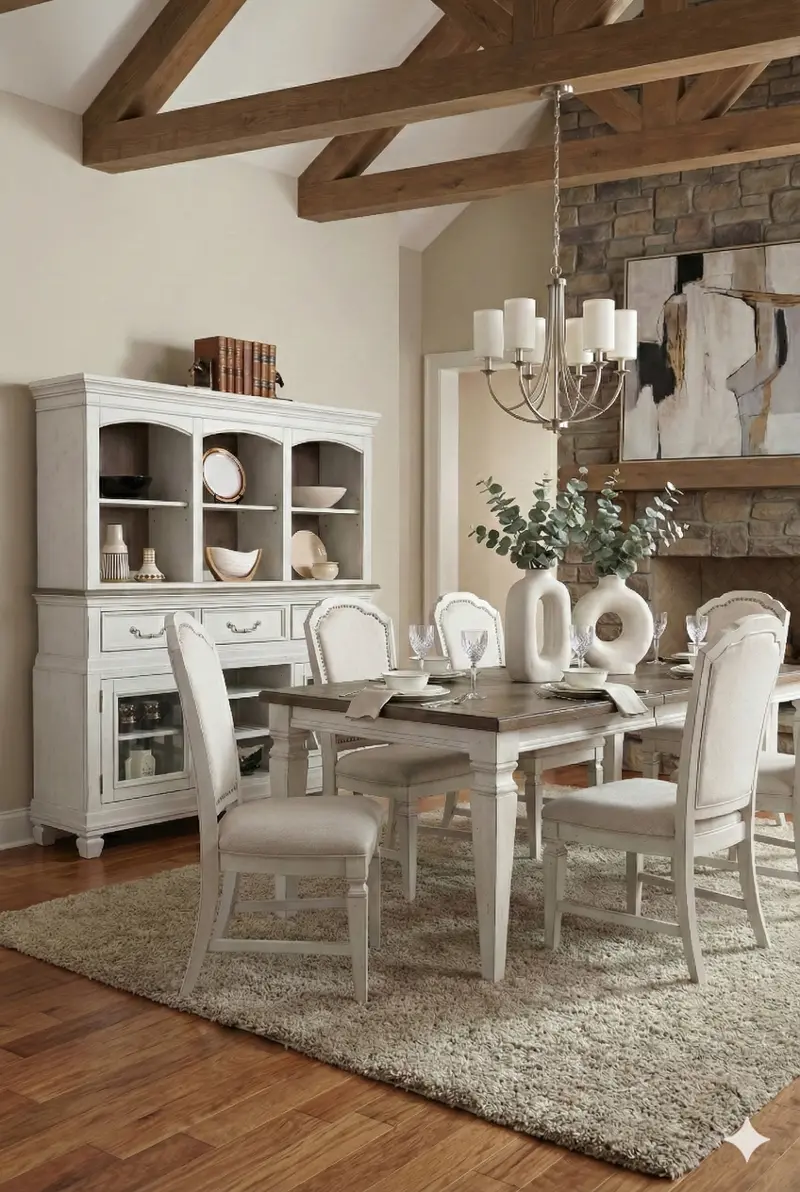 Cloud 9 White 5-Piece Dining Set