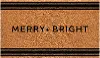 109042448 French Stripe Merry + Bright Doormat
