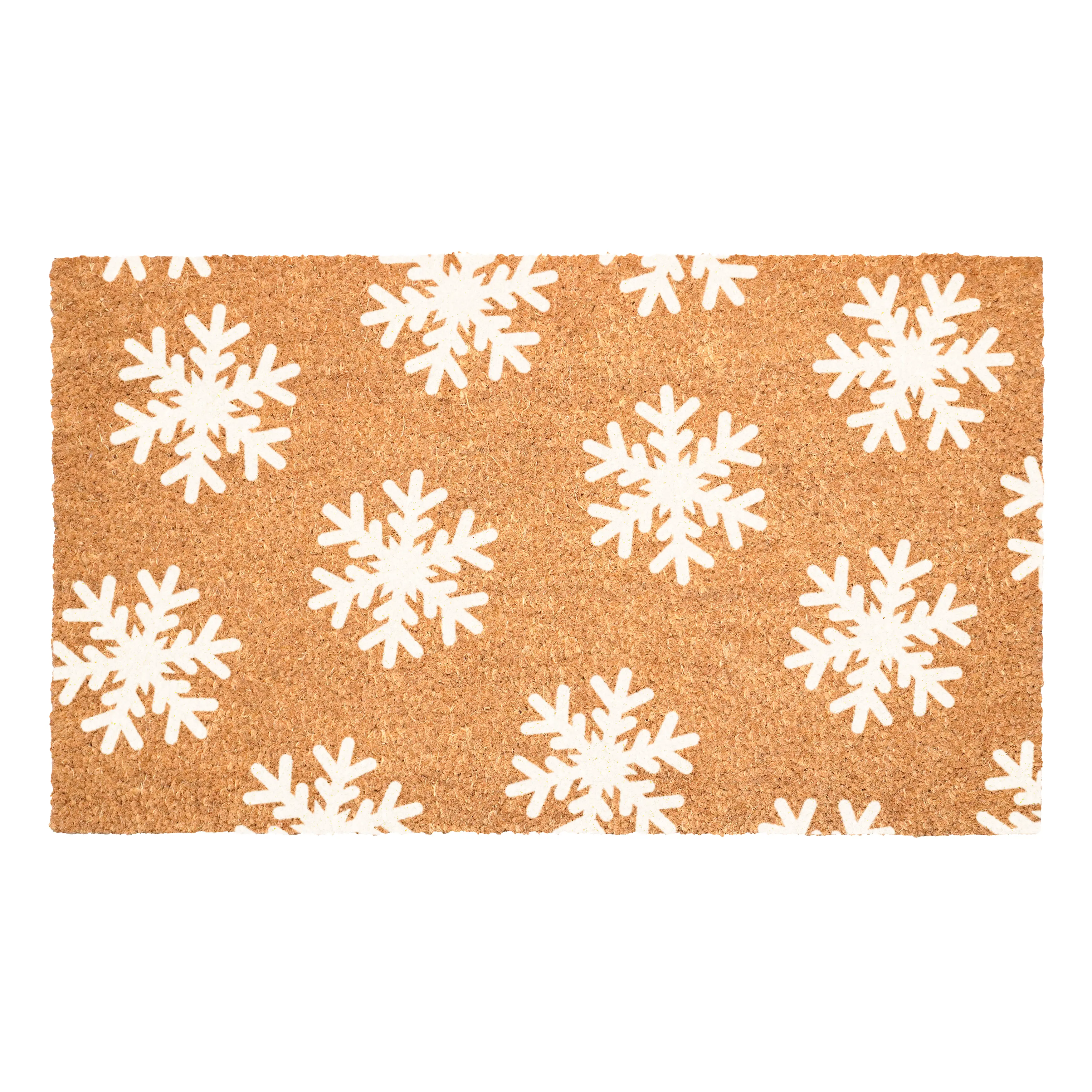 113742436 White Snowflakes Doormat-1