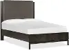 Mosaic Black Pearl Upholstered Queen Bed