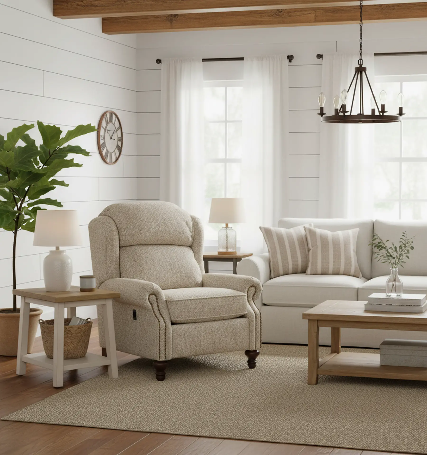 Della Birch Beige Tilt-Back Chair-11