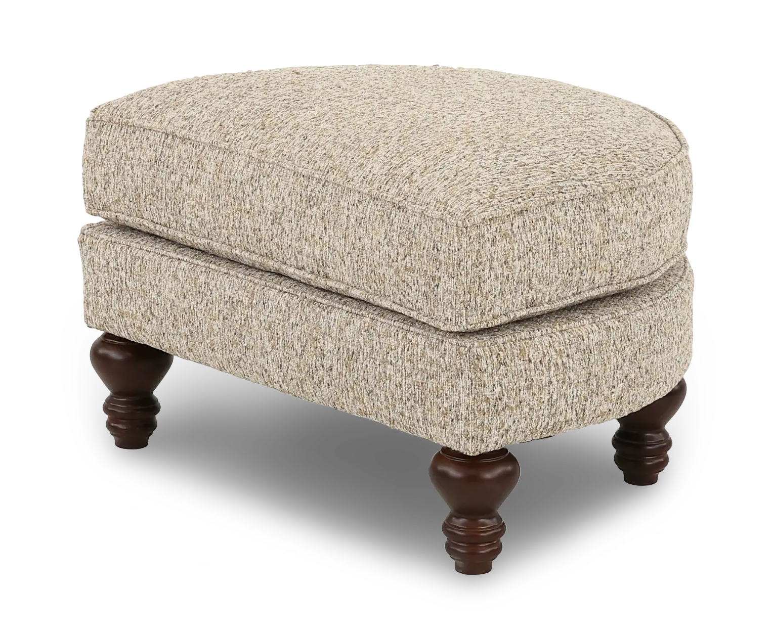 Della Birch Beige Half-Round Ottoman-5