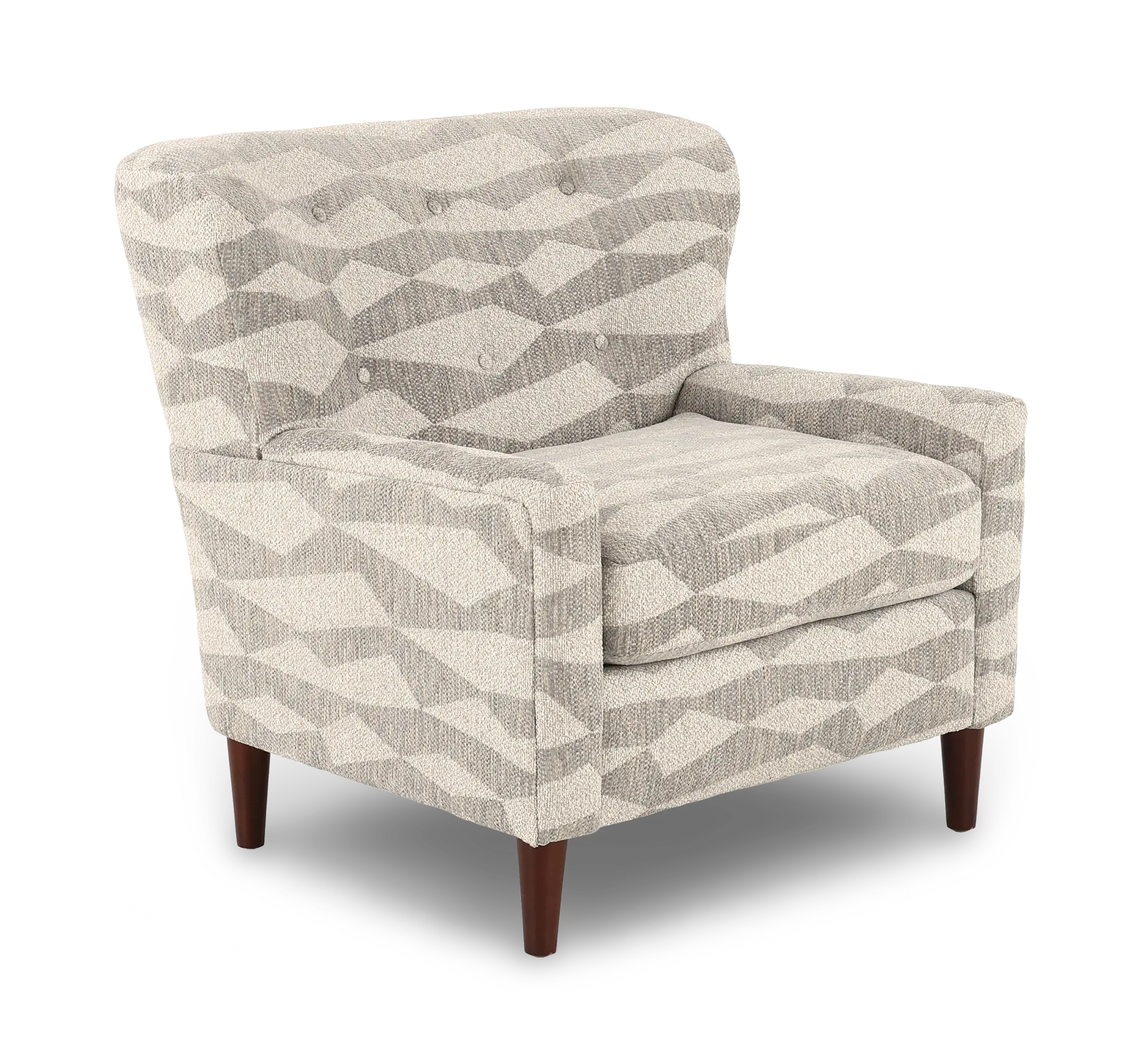 Cash Gray Geometric Accent Chair-1