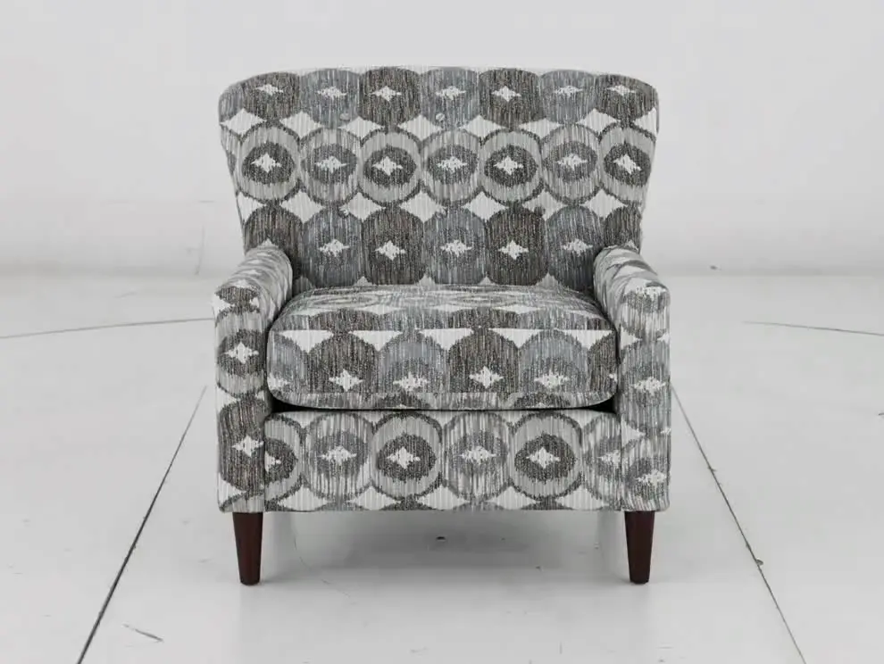 Cash Blue and Brown Medallion Accent Chair-10