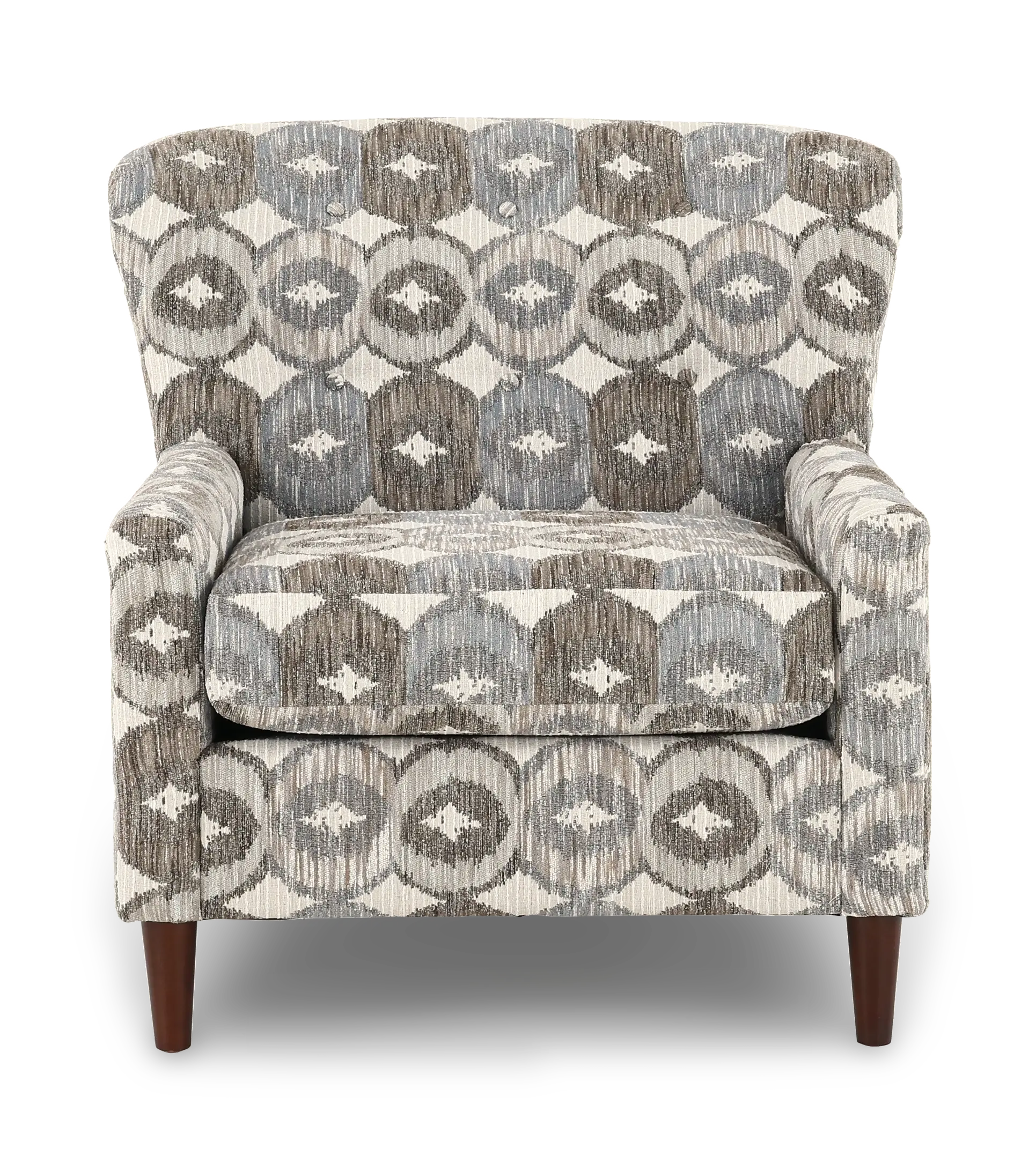 Cash Blue and Brown Medallion Accent Chair-4