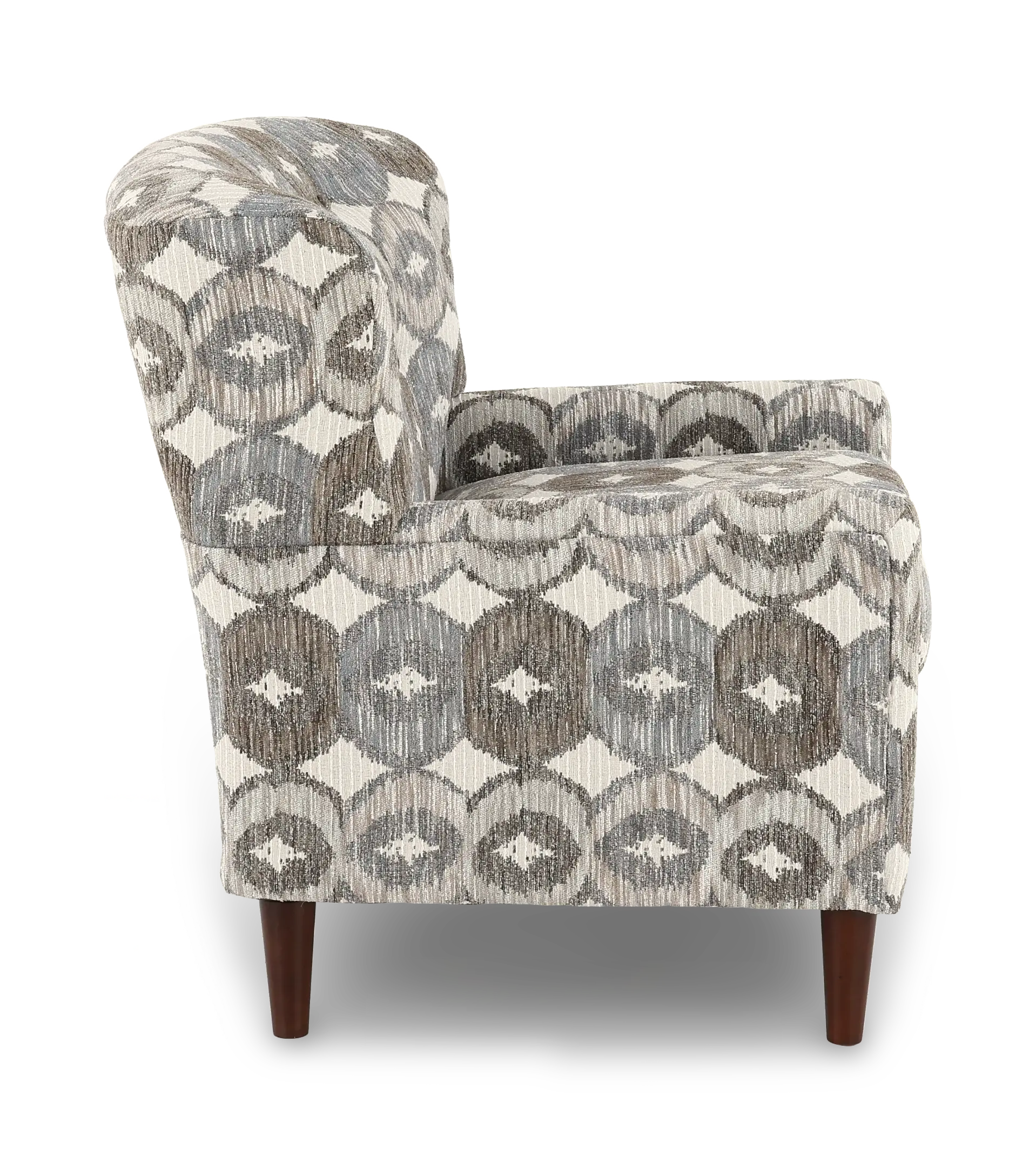 Cash Blue and Brown Medallion Accent Chair-5