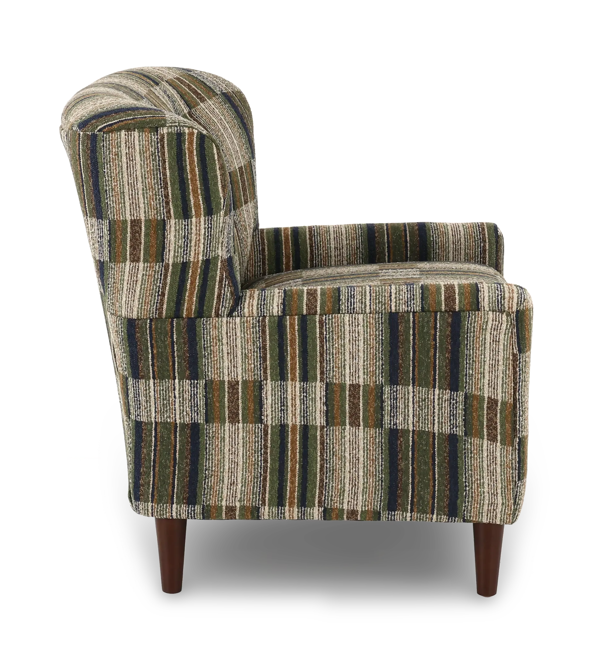 Cash Green and Brown Plaid Accent Chair-5