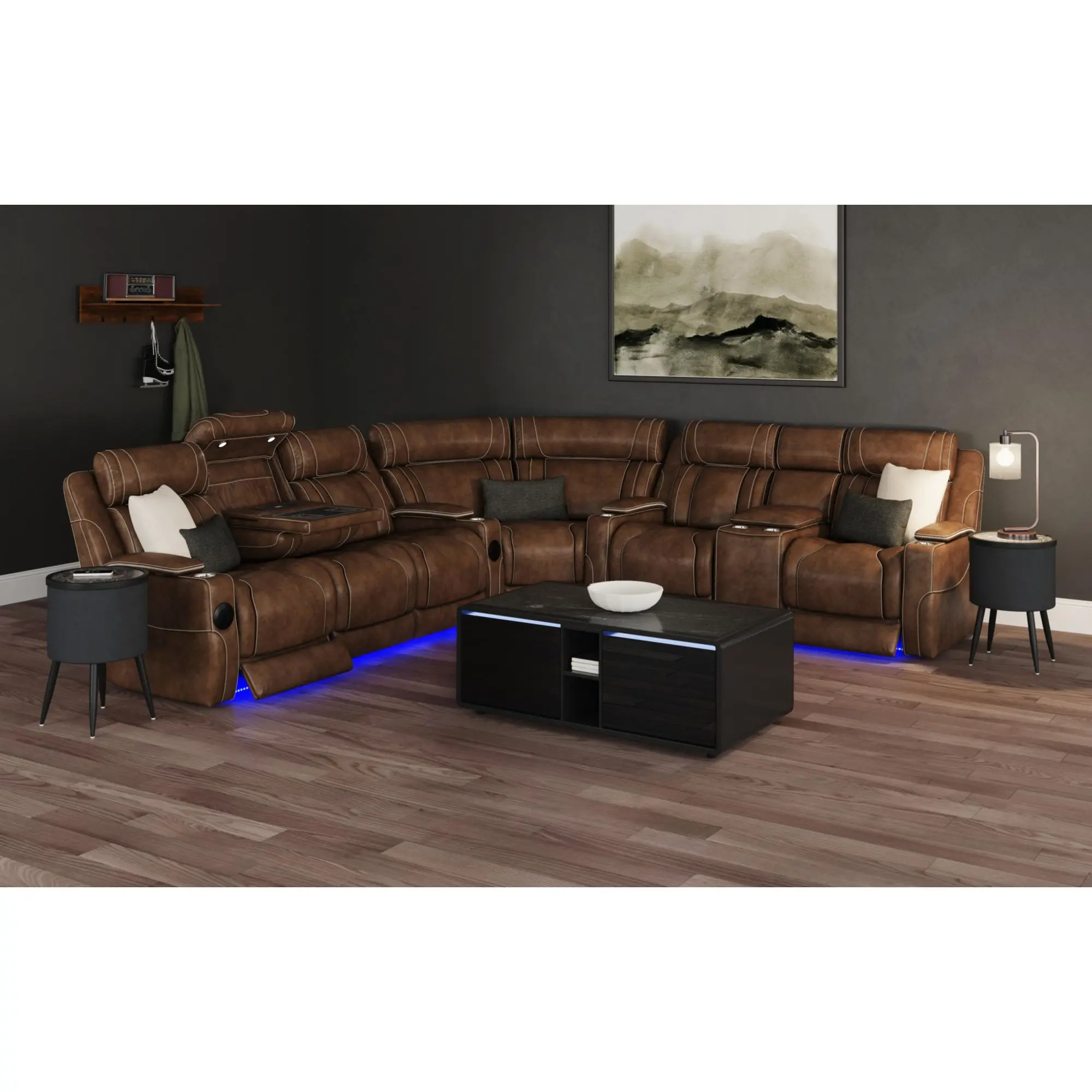 Halo Black Smart Coffee Table-12
