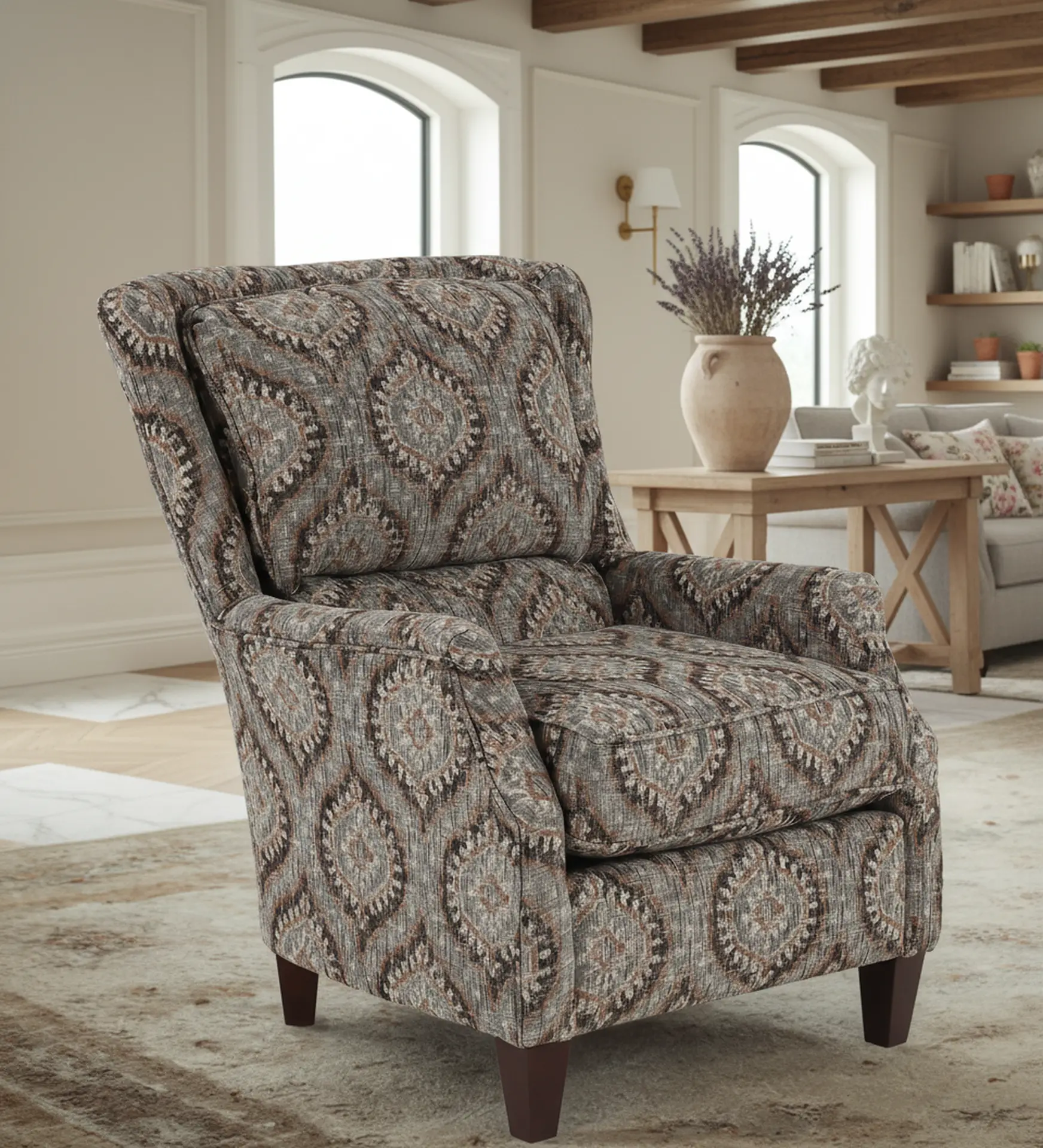 Loren Charcoal Medallion Accent Chair-2