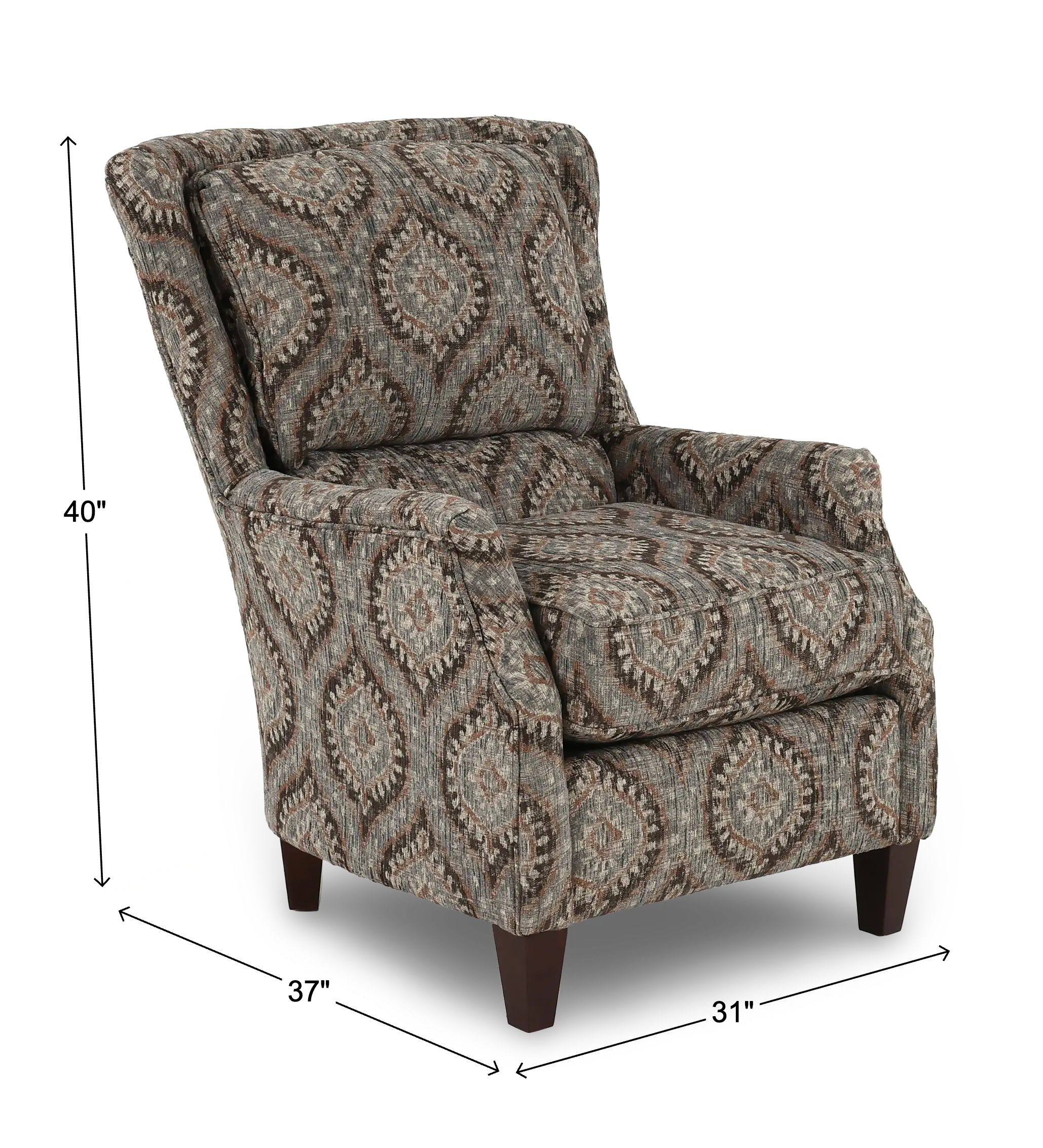 Loren Charcoal Medallion Accent Chair-3
