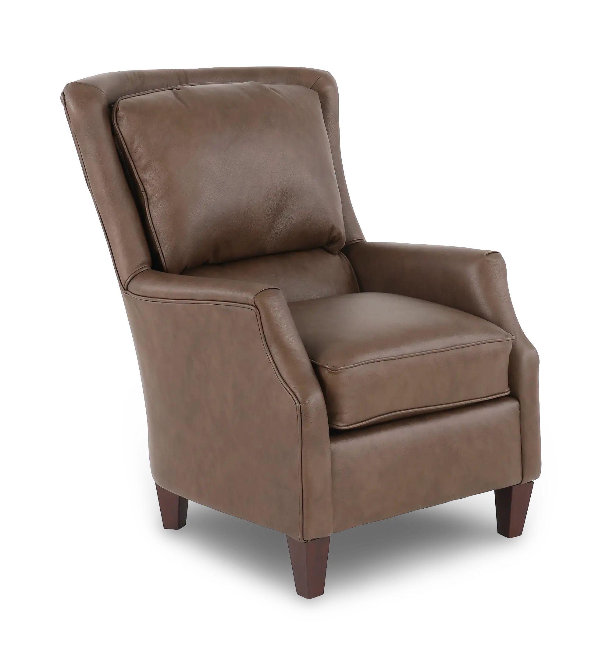 Louis Caribou Brown Leather Accent Chair-1