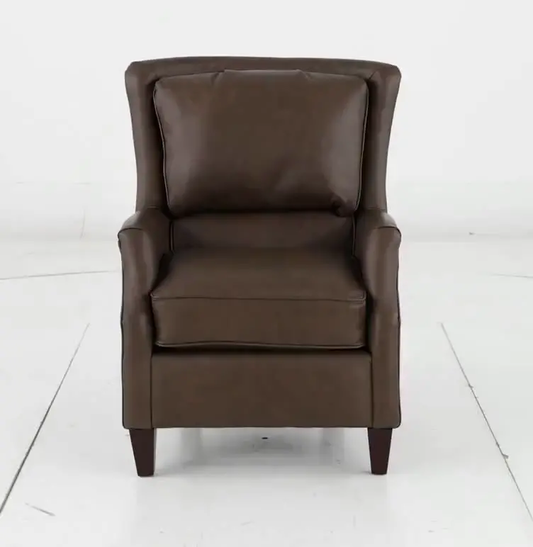 Louis Caribou Brown Leather Accent Chair-10