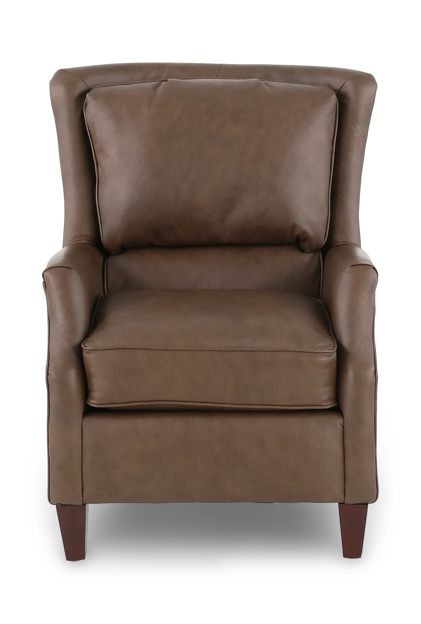 Louis Caribou Brown Leather Accent Chair-4