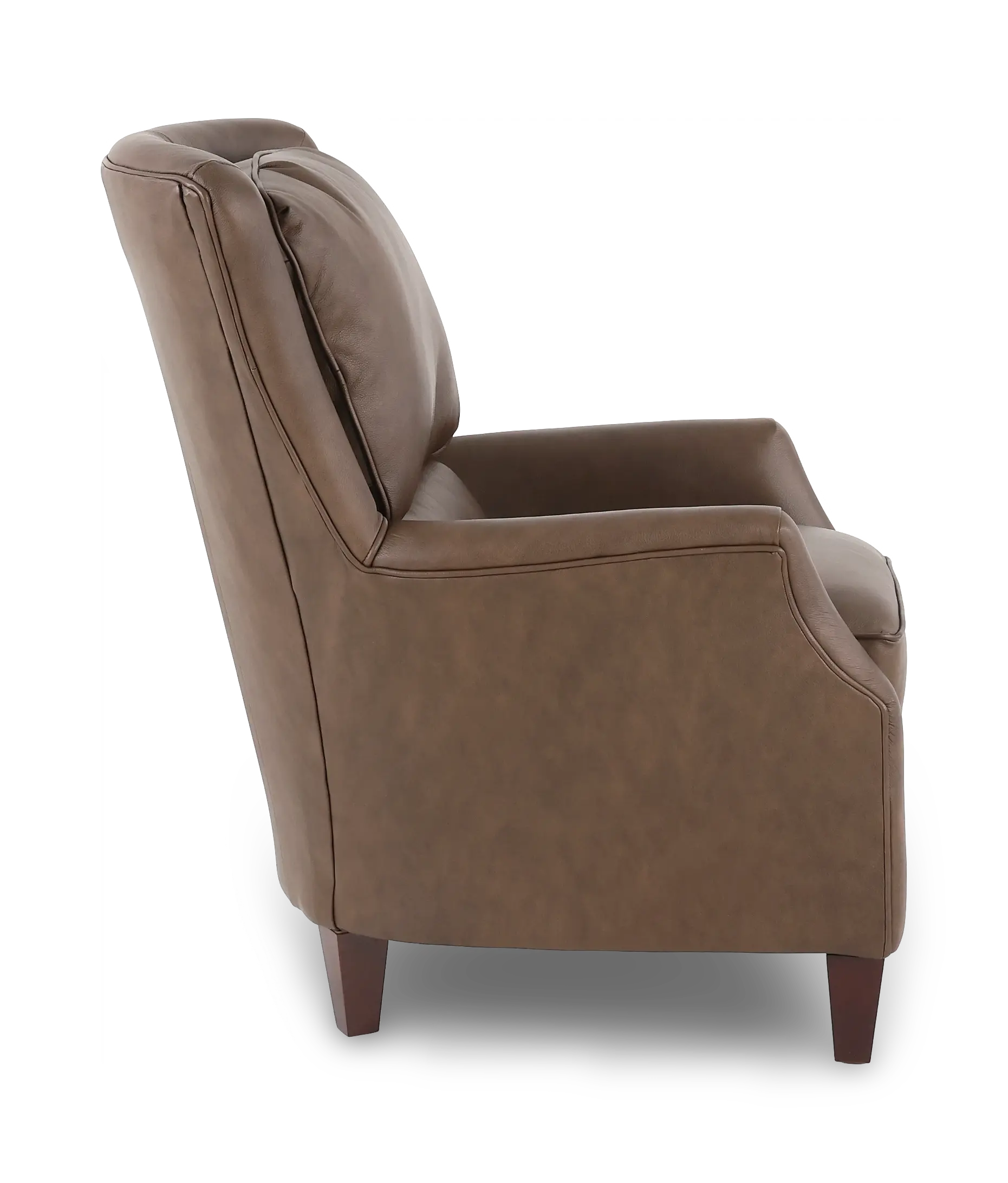 Louis Caribou Brown Leather Accent Chair-5