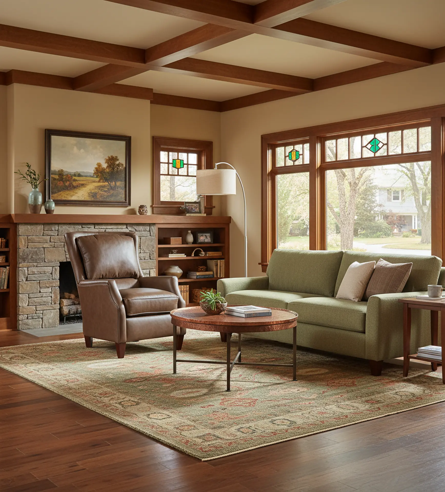 Louis Caribou Brown Leather Accent Chair-8