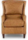 Louis Saddle Brown Leather Accent Chair