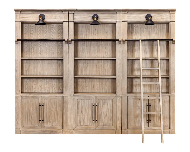 Willow Natural 4 Piece Bookcase Wall