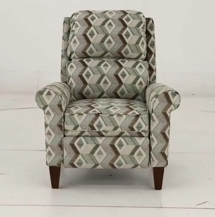 Kenzie Gray Geometric Push Back Recliner-13