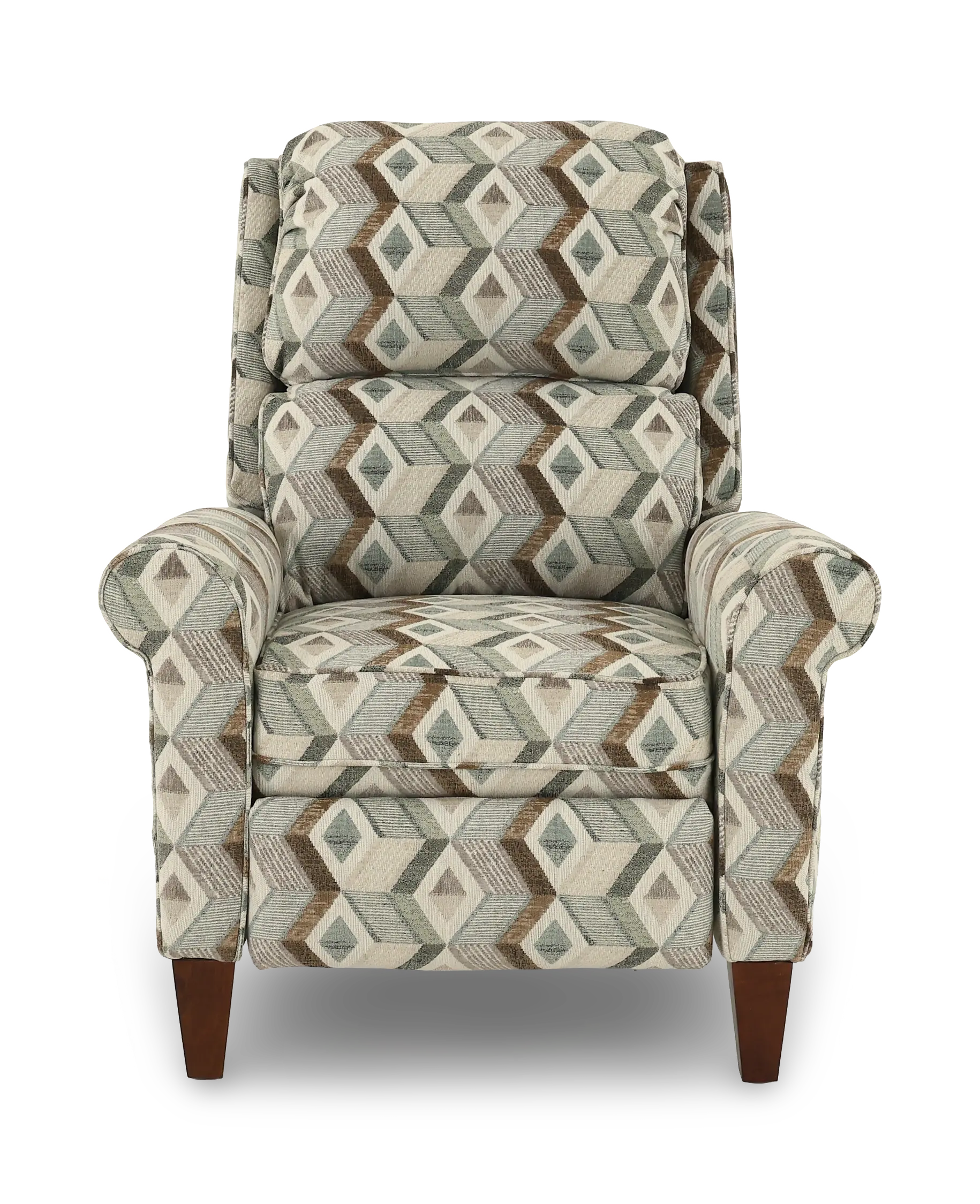 Kenzie Gray Geometric Push Back Recliner-4